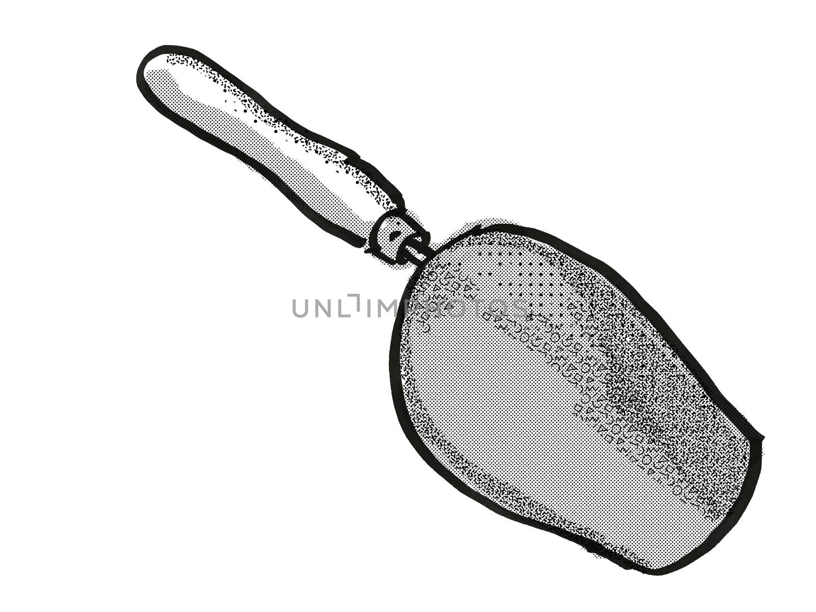 garden scoop  Garden Tool Cartoon Retro Drawing by patrimonio