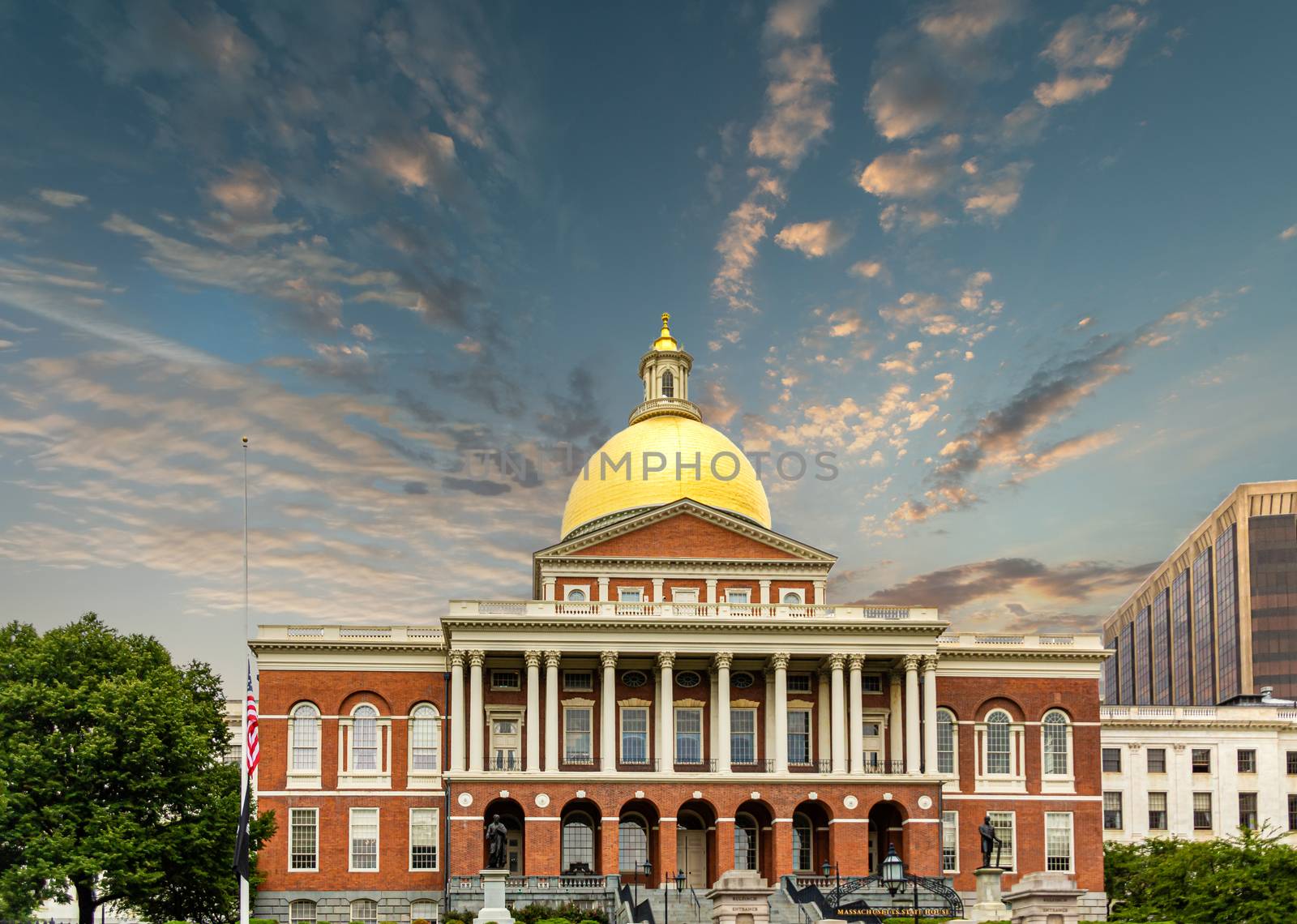 Boston State House at Dusk by dbvirago