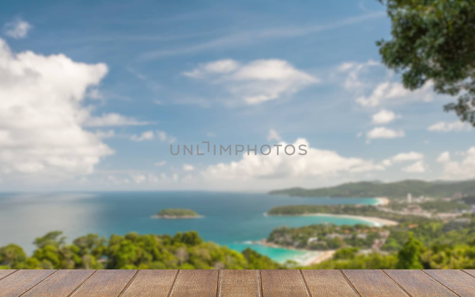 blurred,3 bays view point at Phuket, Thailand