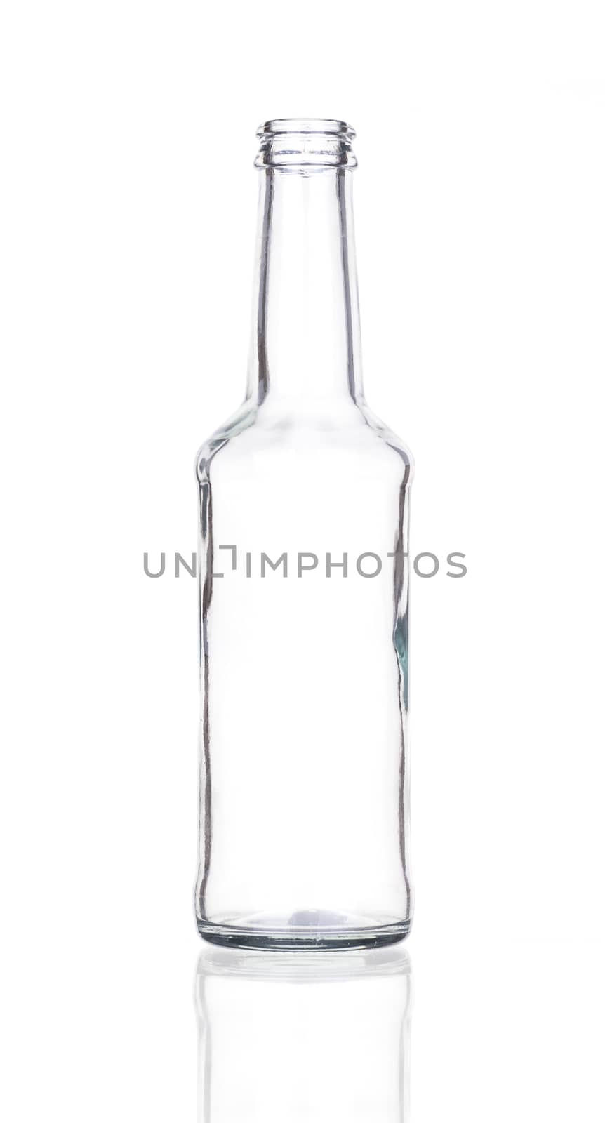 Empty bottle isolated on a white background.