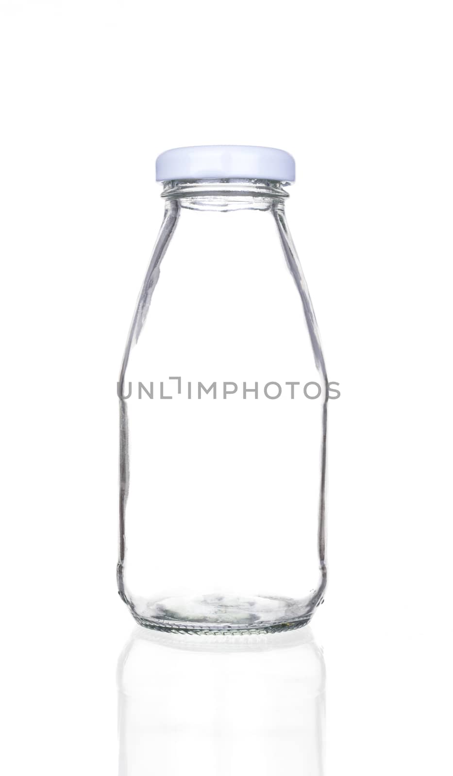 Empty bottle isolated on a white background.