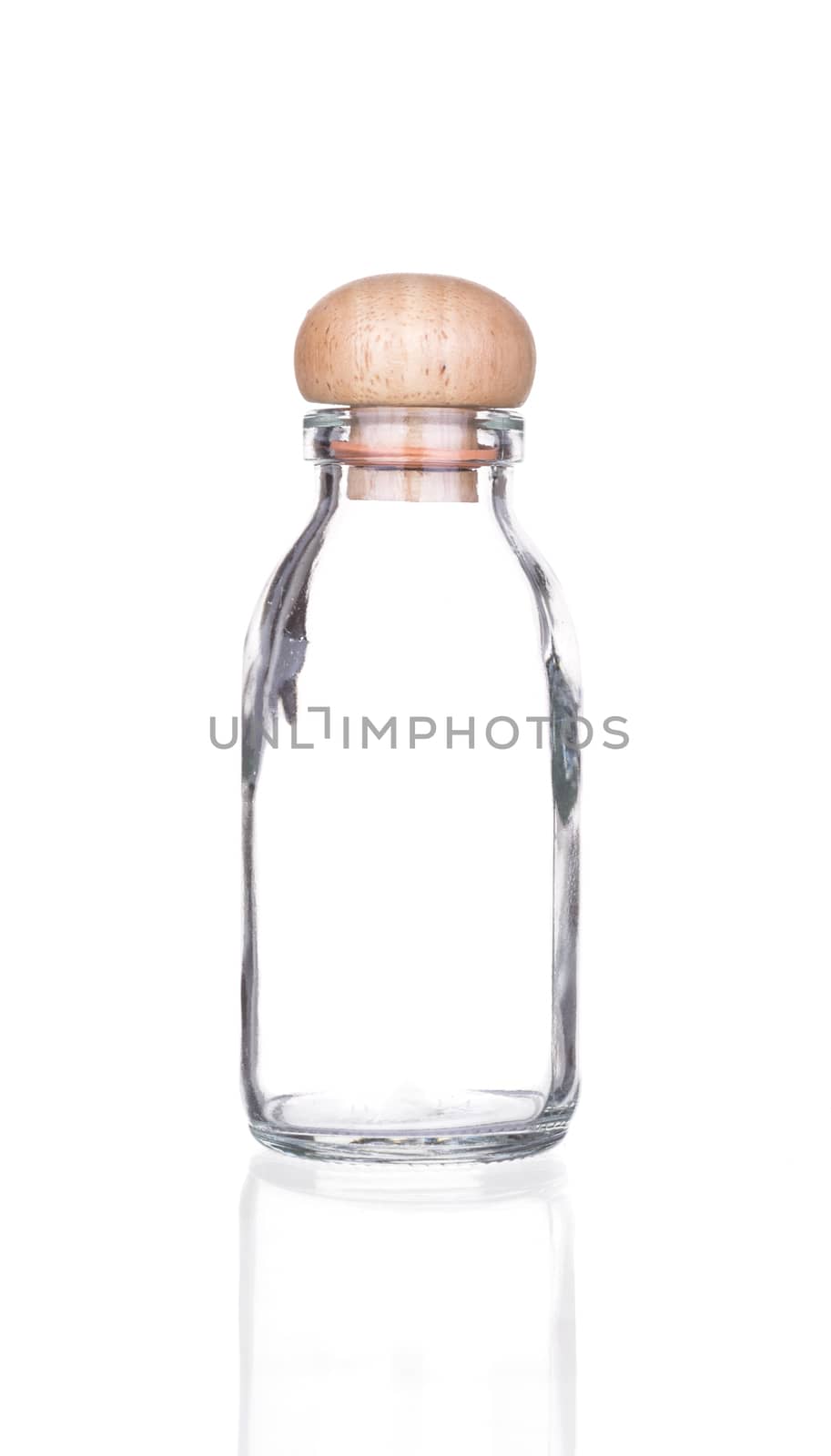 Empty bottle isolated on a white background.