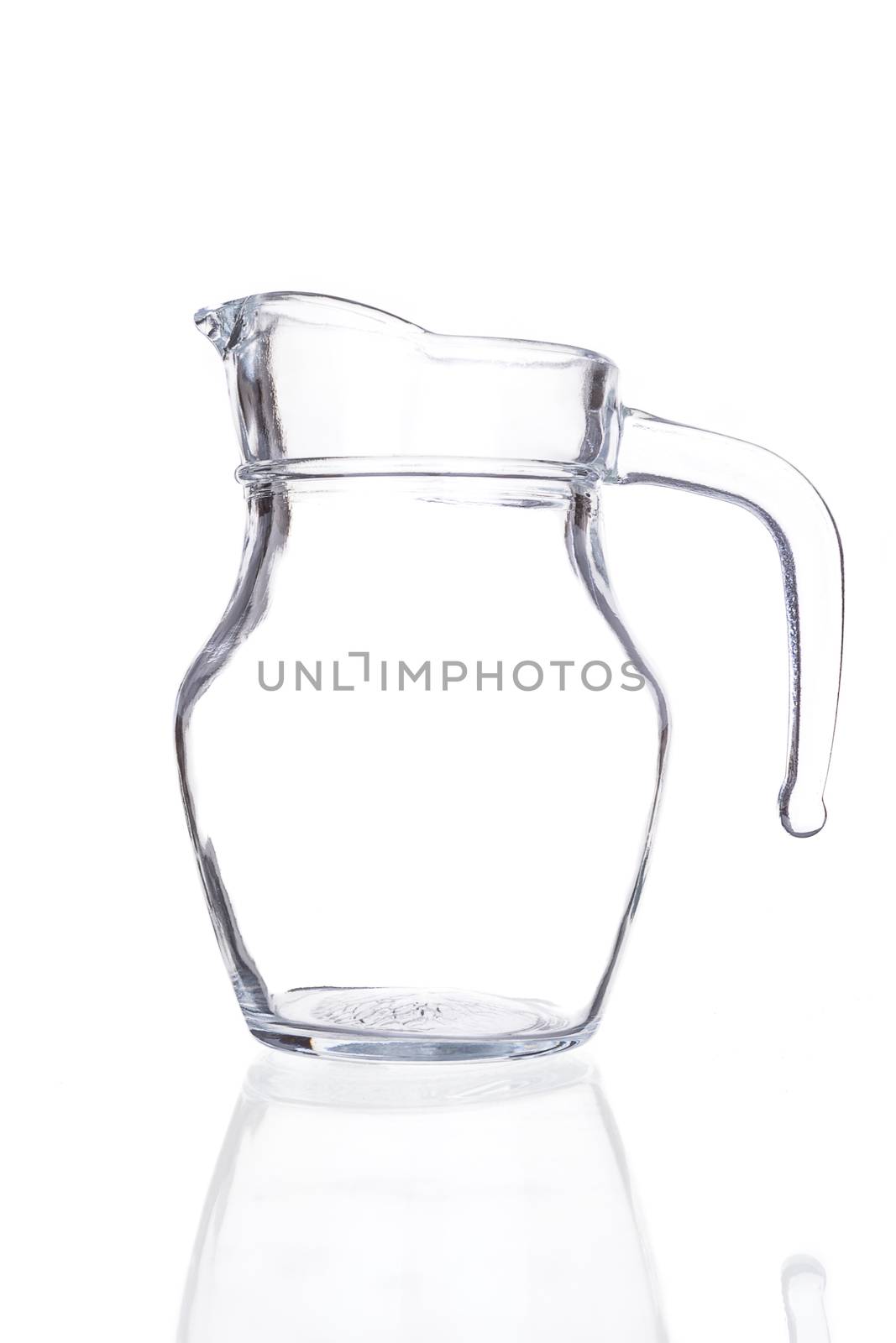 Empty pitcher isolated on a white background.