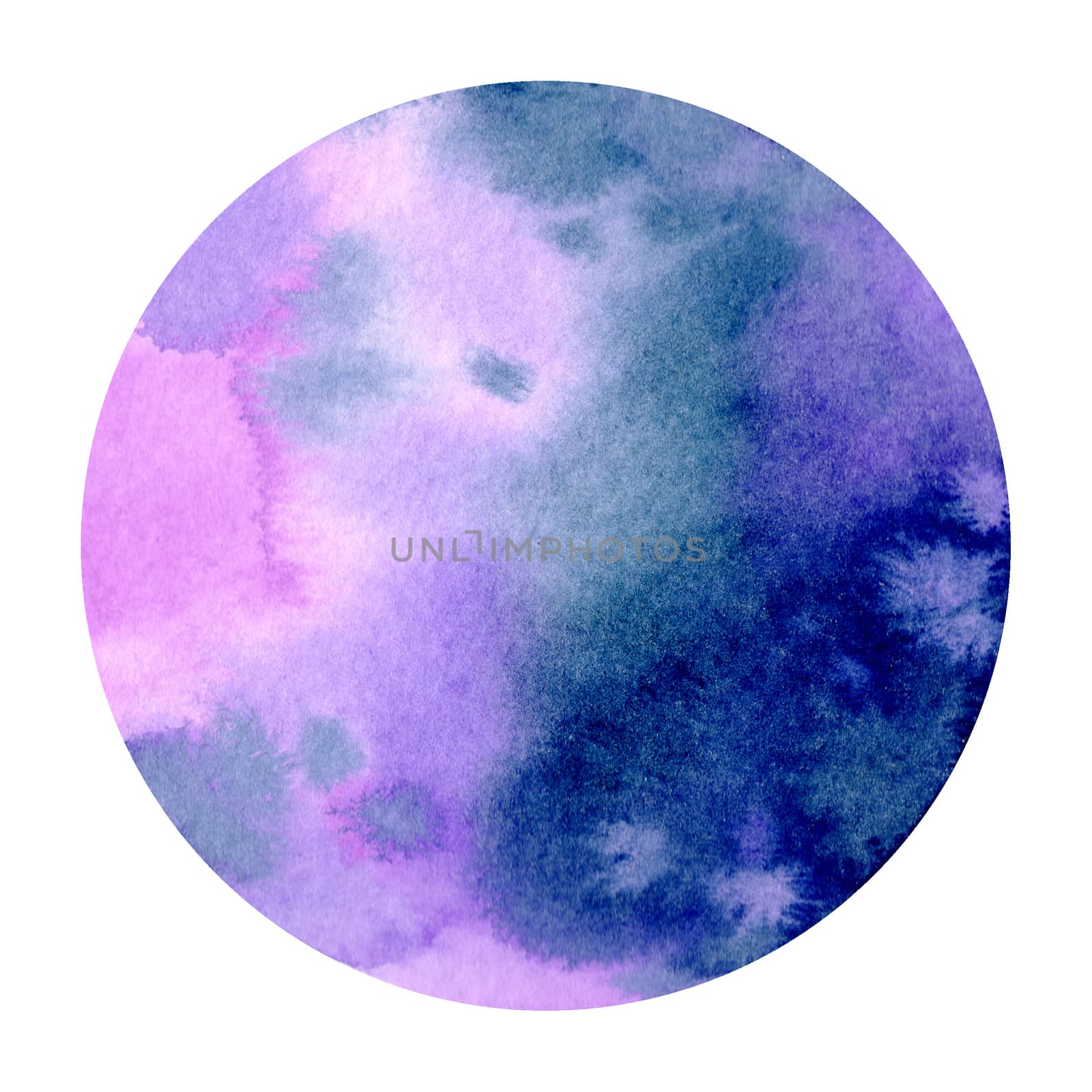 Abstract watercolor hand painting in circle shape for the text message background. Colorful splashing in the paper. Perfect for branding, greetings, websites, digital media, invites, weddings. by Ungamrung