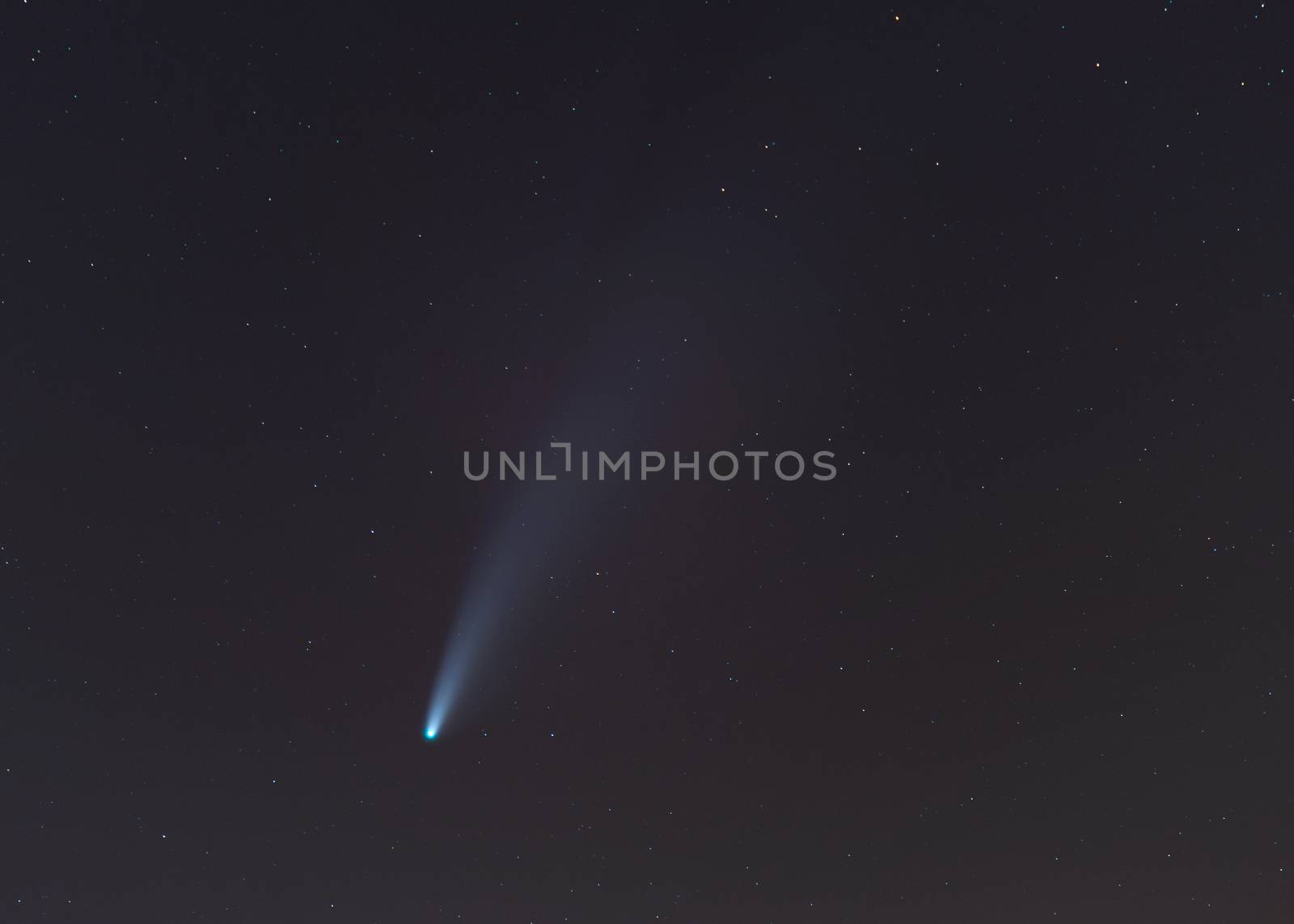 Comet C/2020 F3 Neowise in the night sky