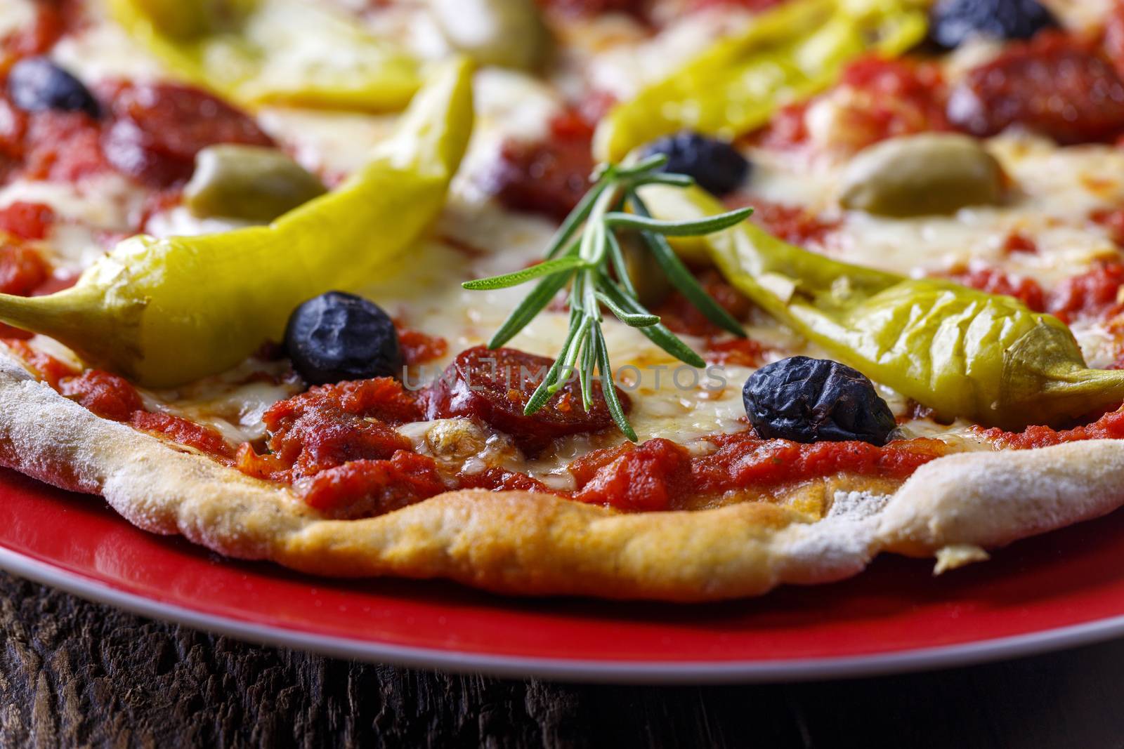 pizza with rosemary by bernjuer