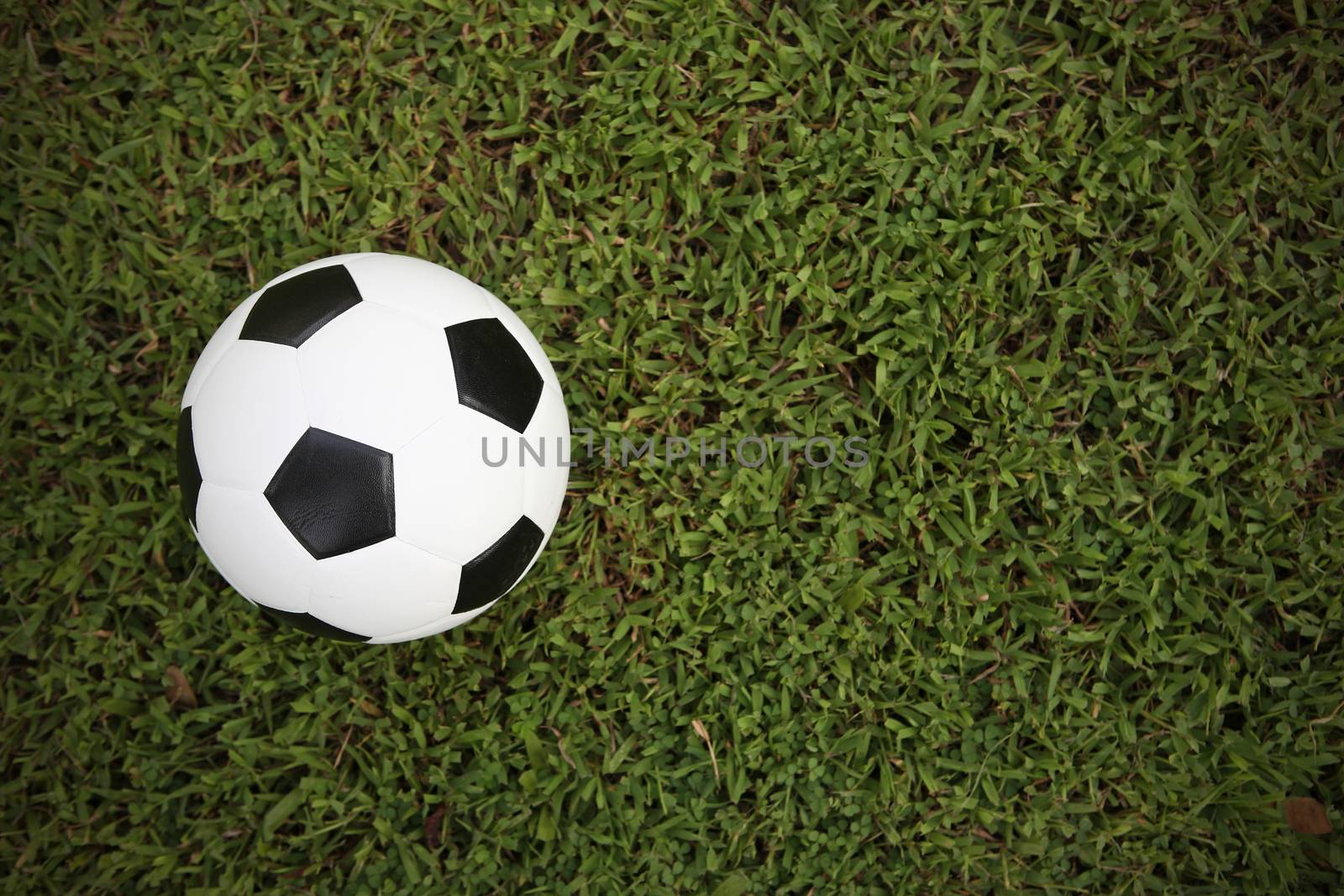 Football on grass by piyato