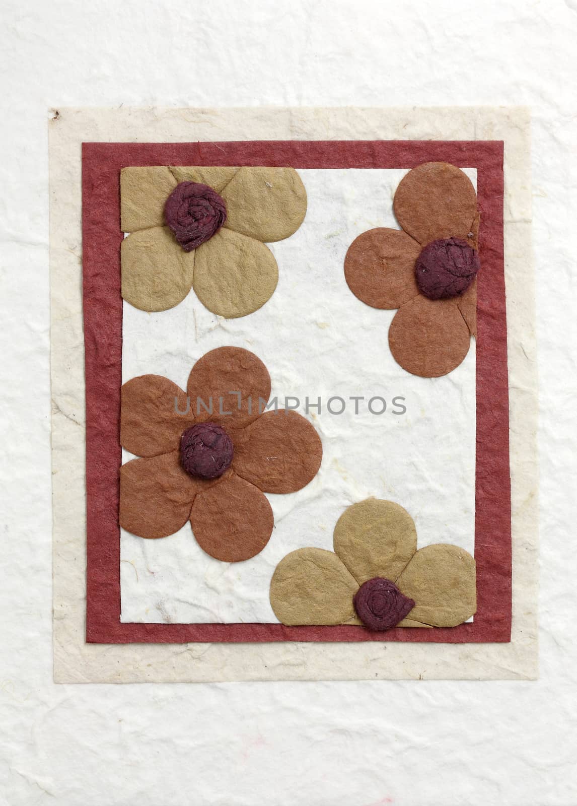 papercraft flower in frame by piyato