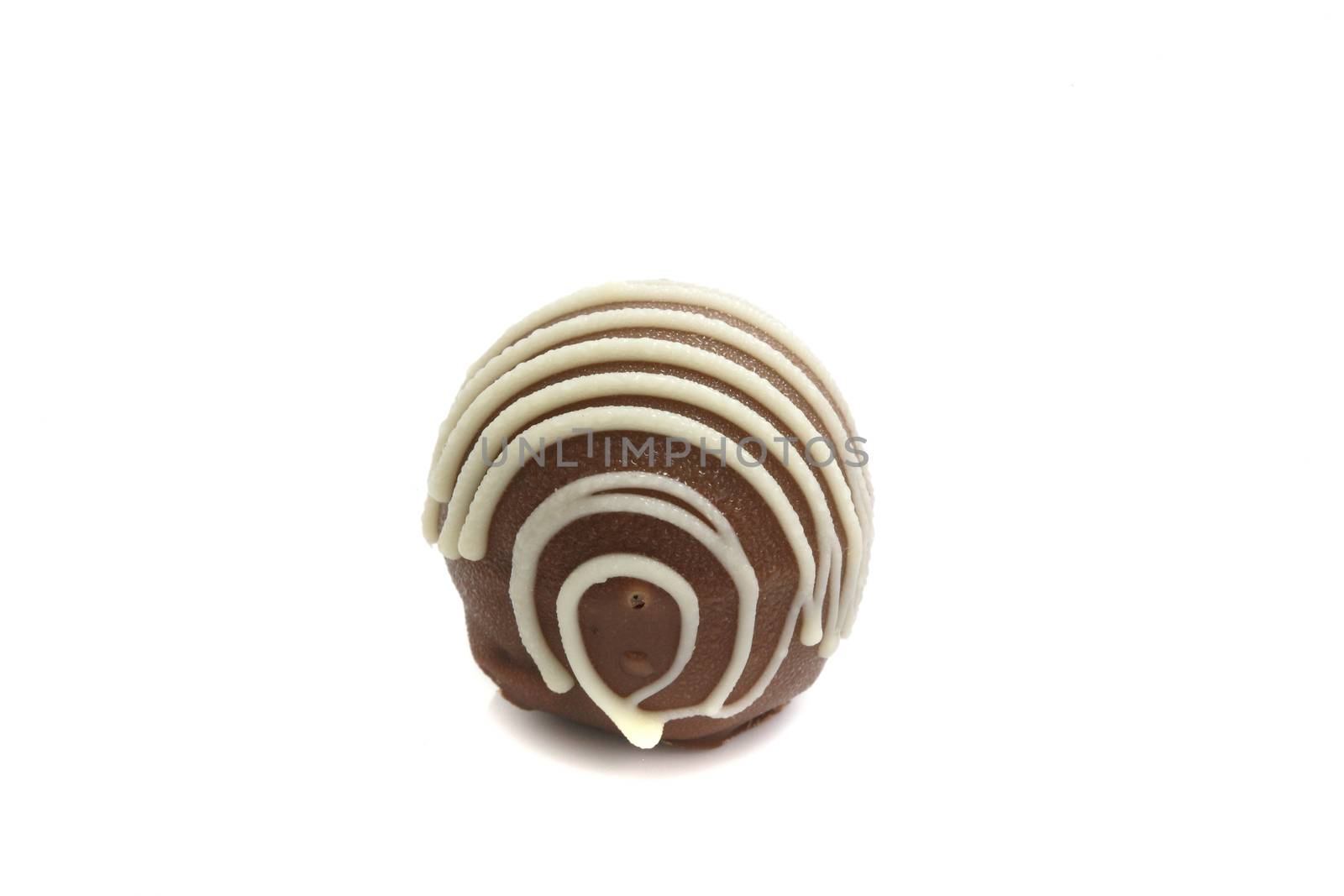 Chocolated cup isolated in white background