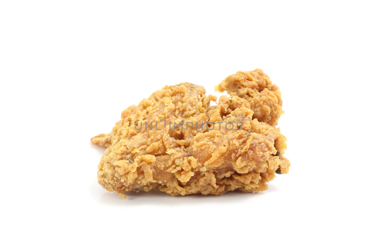 Fried Chicken isolated in white background by piyato
