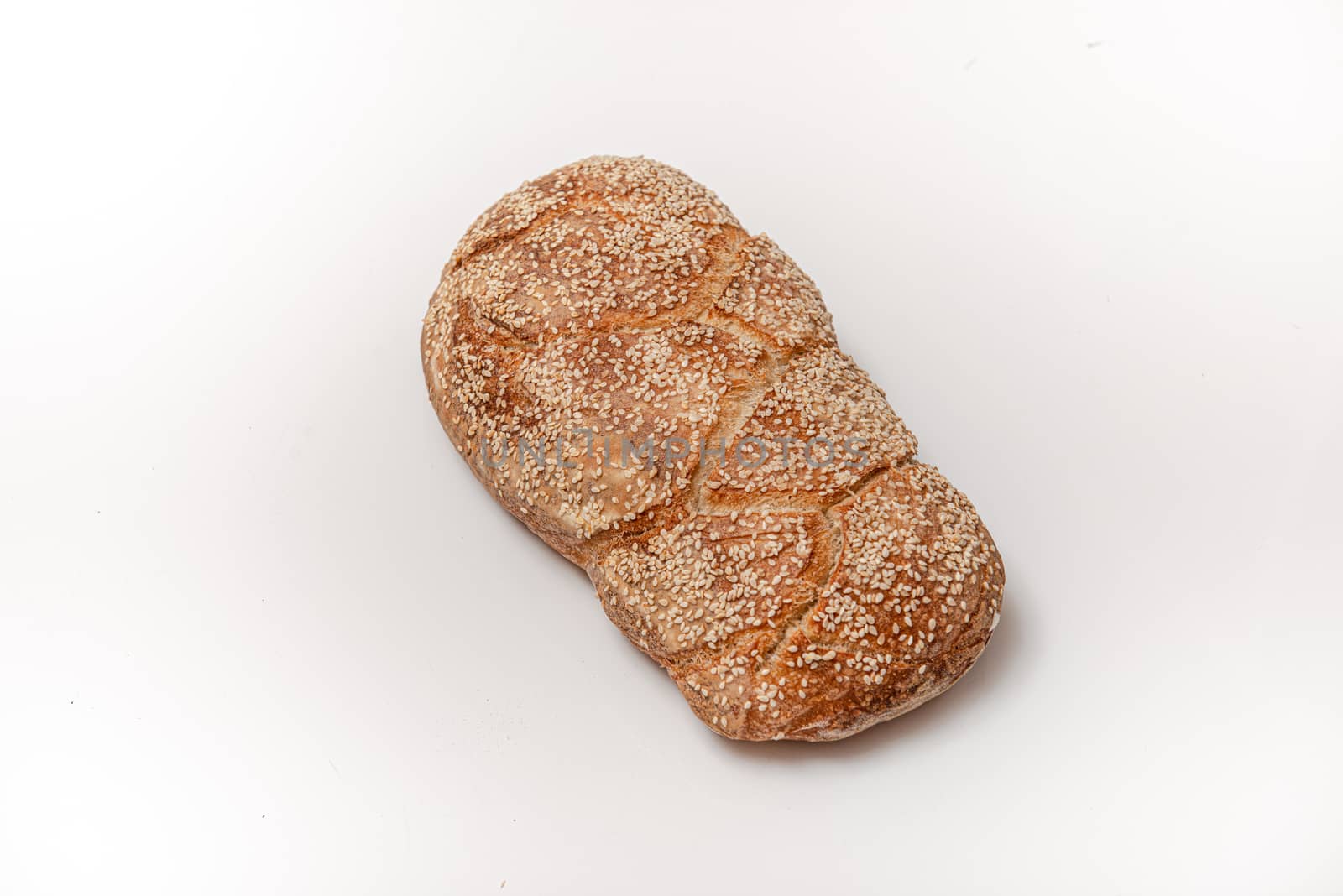 craft bread on a white isolated background with copy space by marynkin