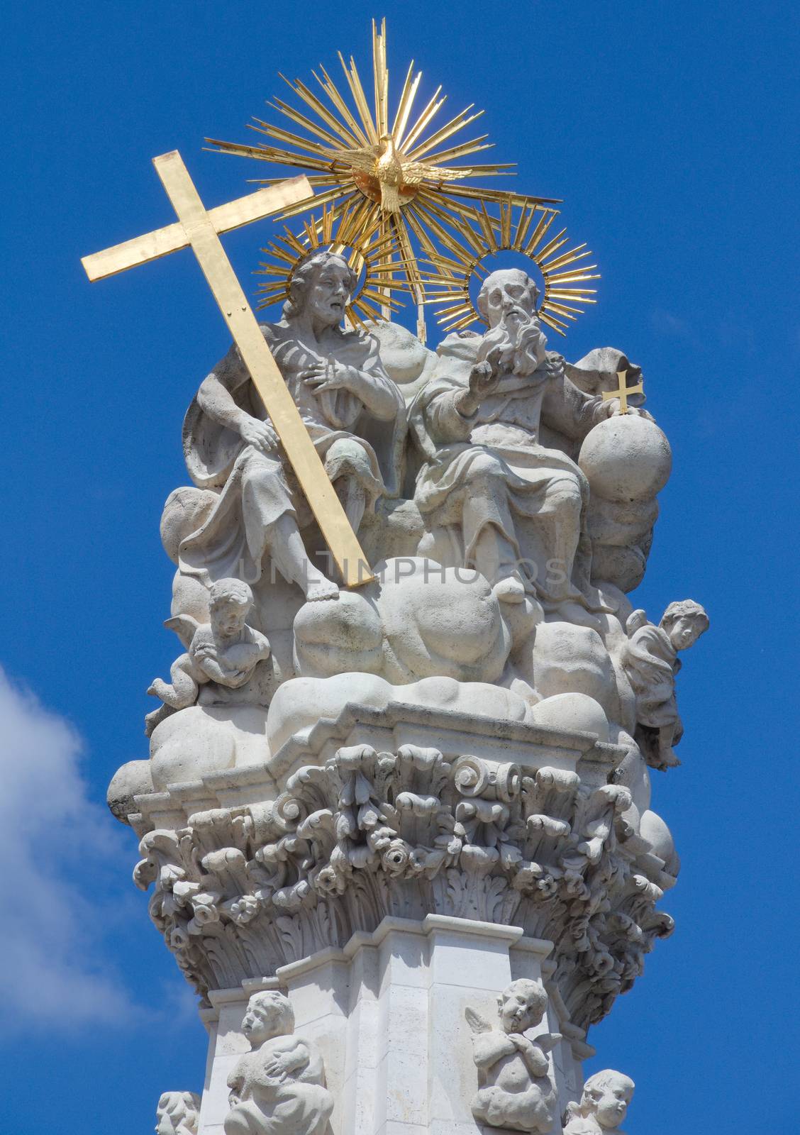 Holy Trinity statue in Budapest castle. in Hungary