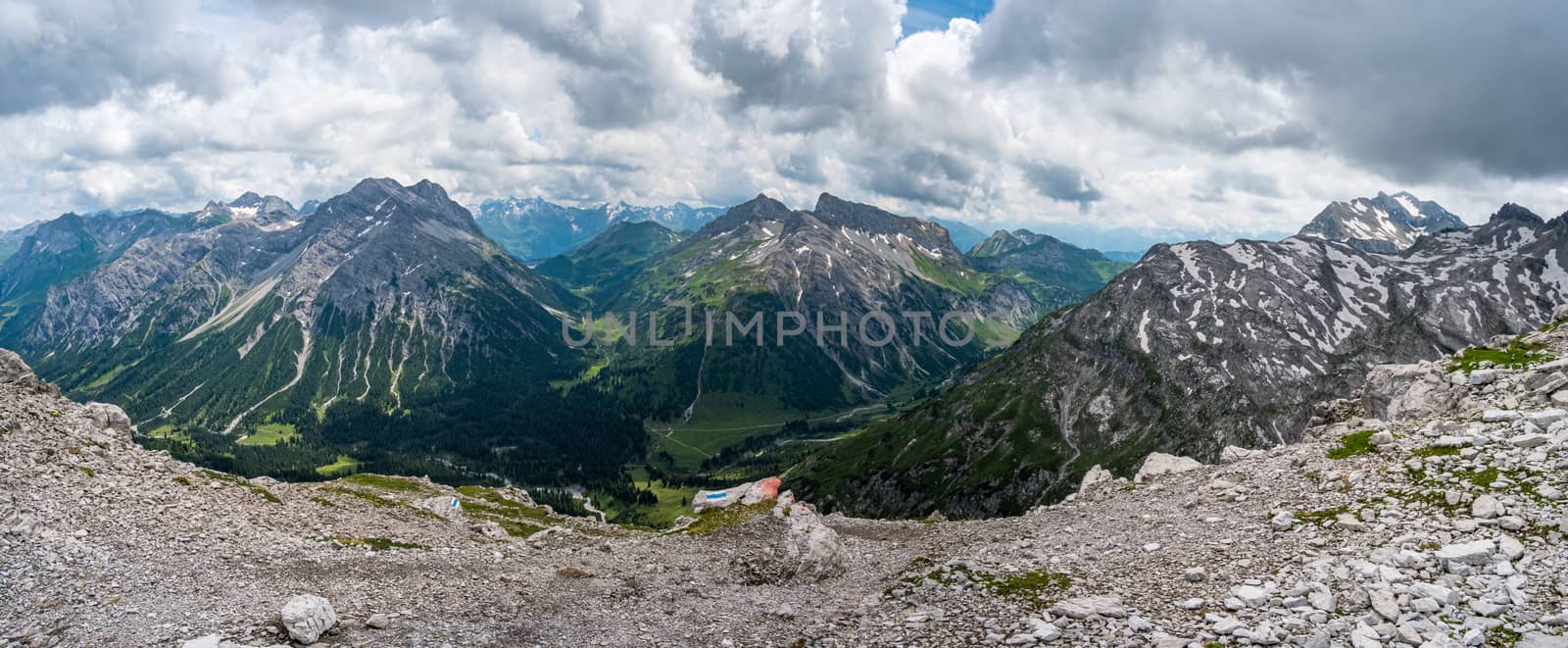 Fantastic hike in the Lechquellen Mountains in Vorarlberg Austria near Lech, Warth, Bludenz