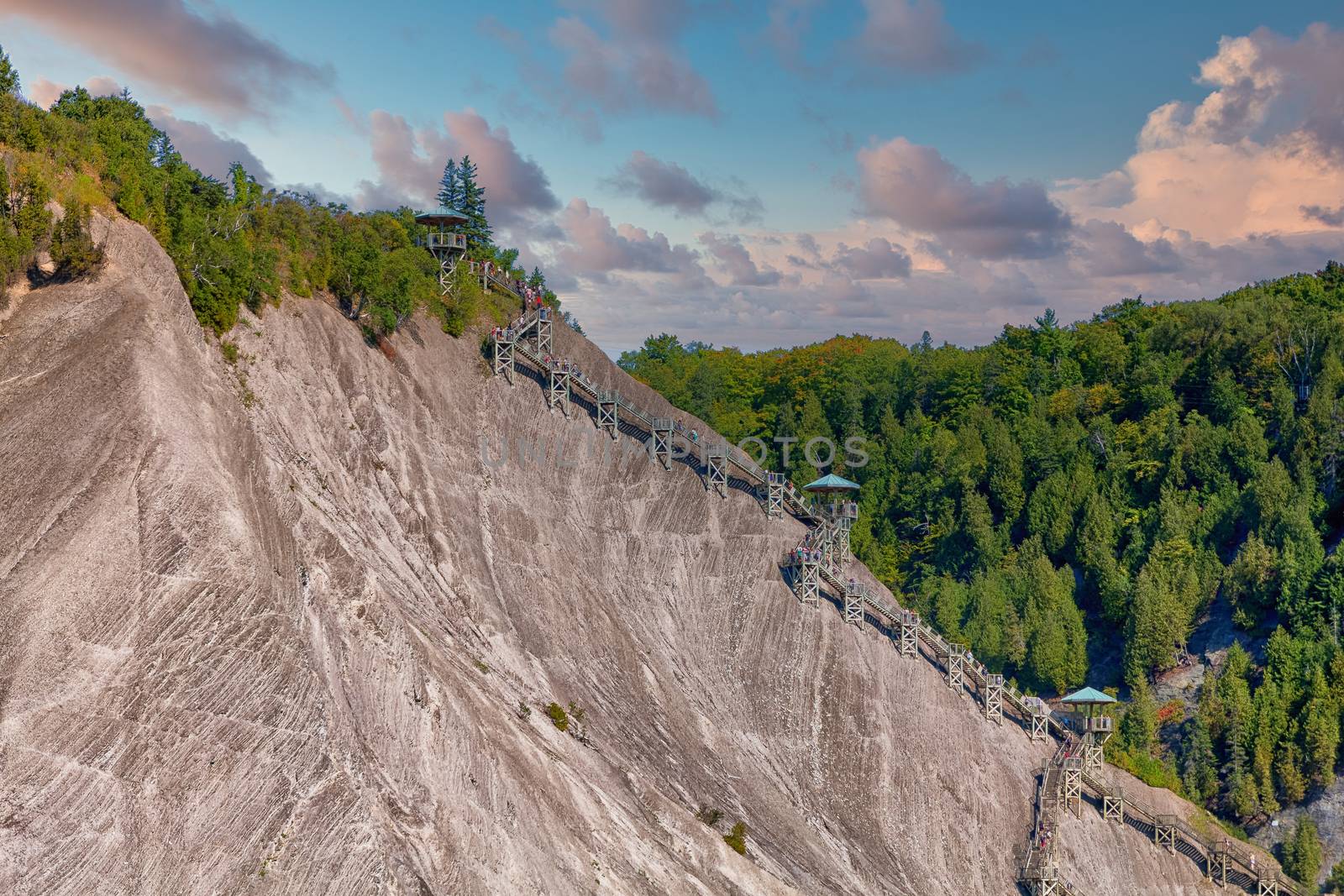 Climbing Path to the top of Montmorency Falls near Quebec City, Quebec, Canada