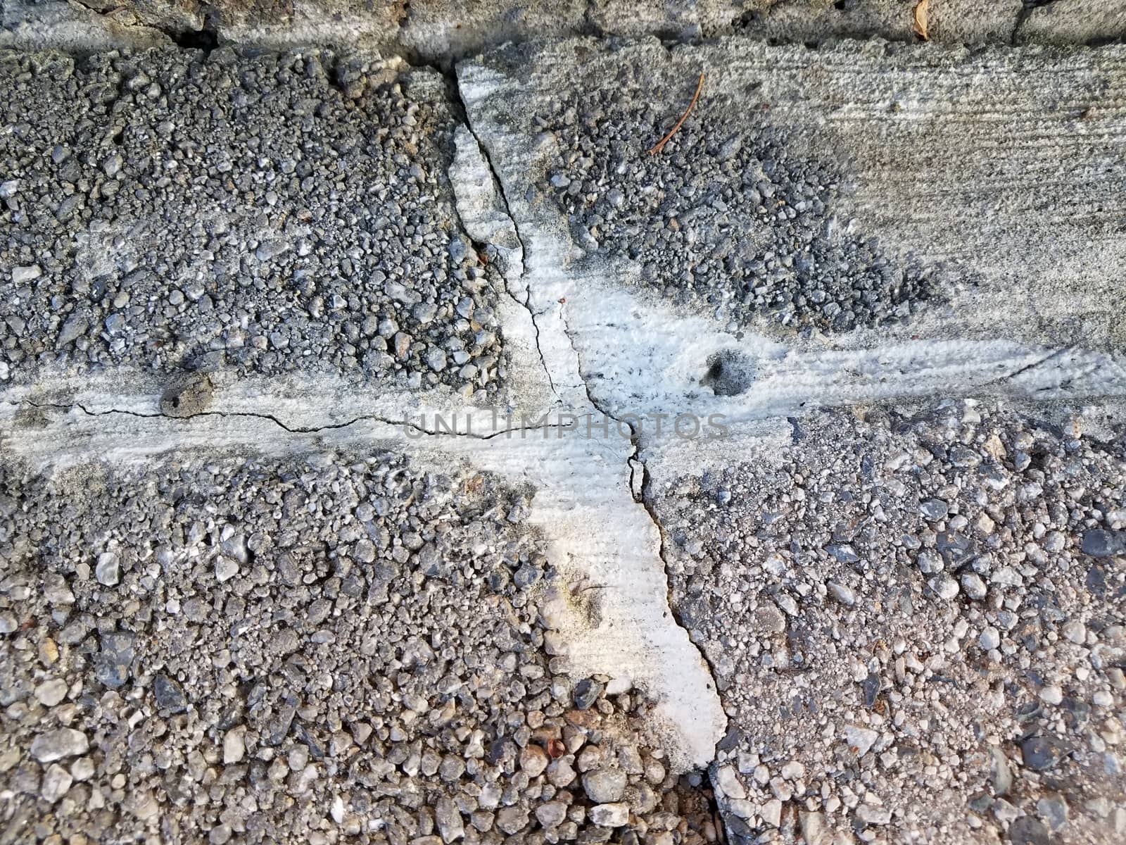 grey cement steps with damage or cracks by stockphotofan1