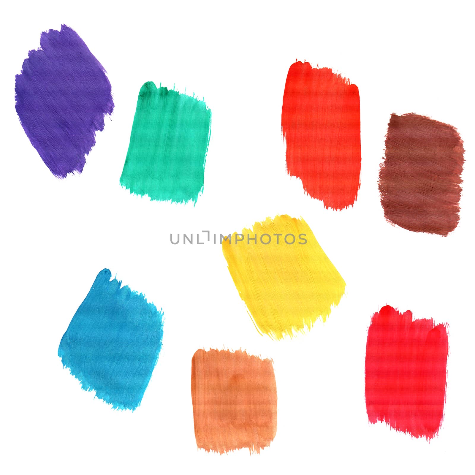 Textured gouache paint strokes for design and decoration by Grommik