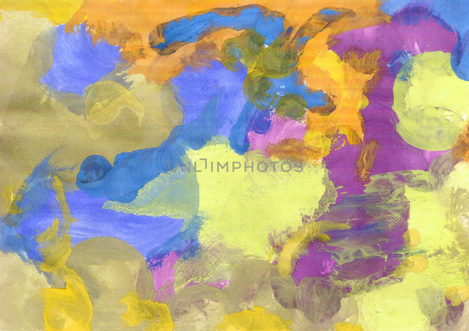 Colorful abstract background of gouache paint. by Grommik