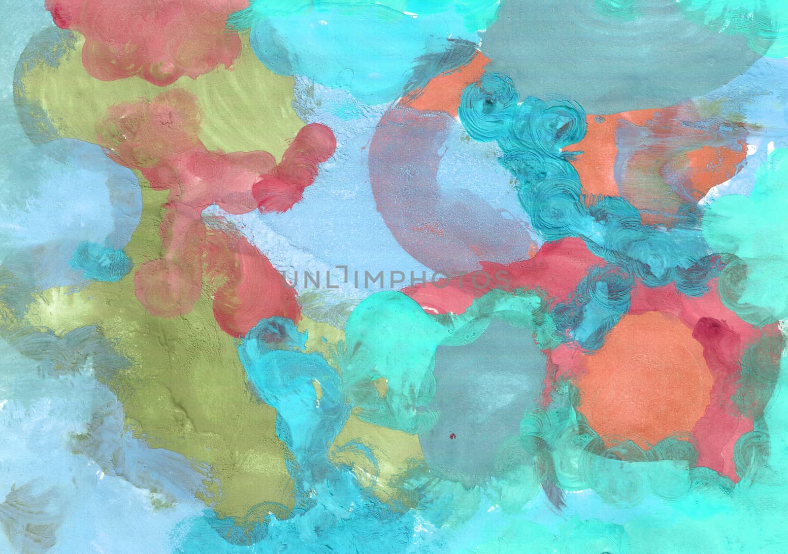 Colorful abstract background of gouache paint. by Grommik