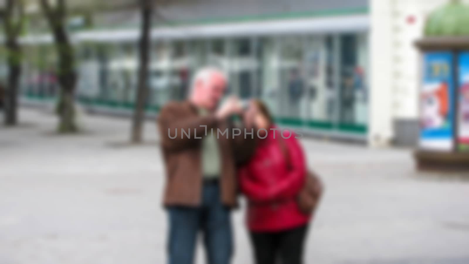 Creative urban landscape with bokeh blur effect. The theme of ur by Grommik