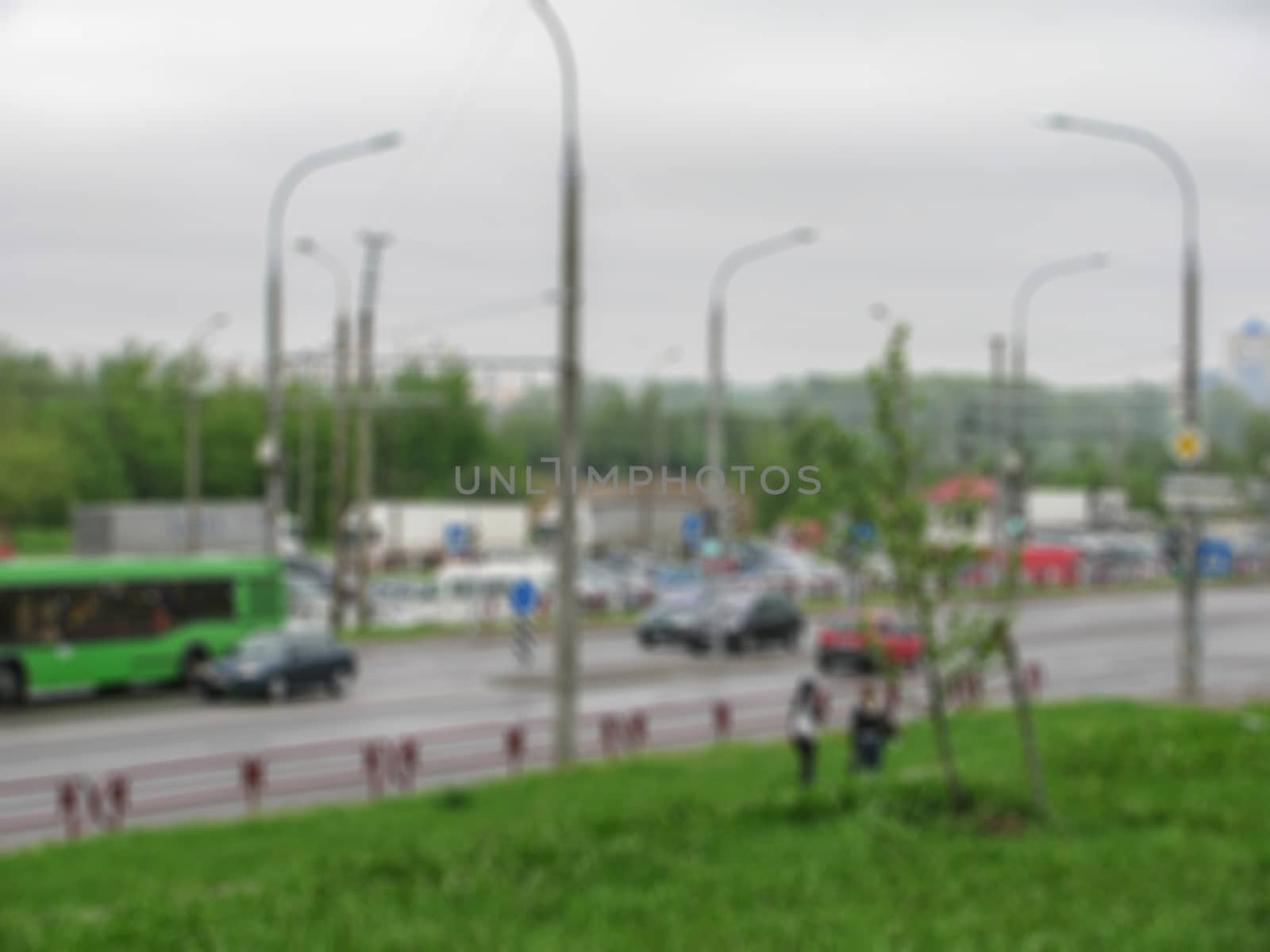 Urban landscape. Creative tourism theme with blur and bokeh for themed posters, banners and screensavers