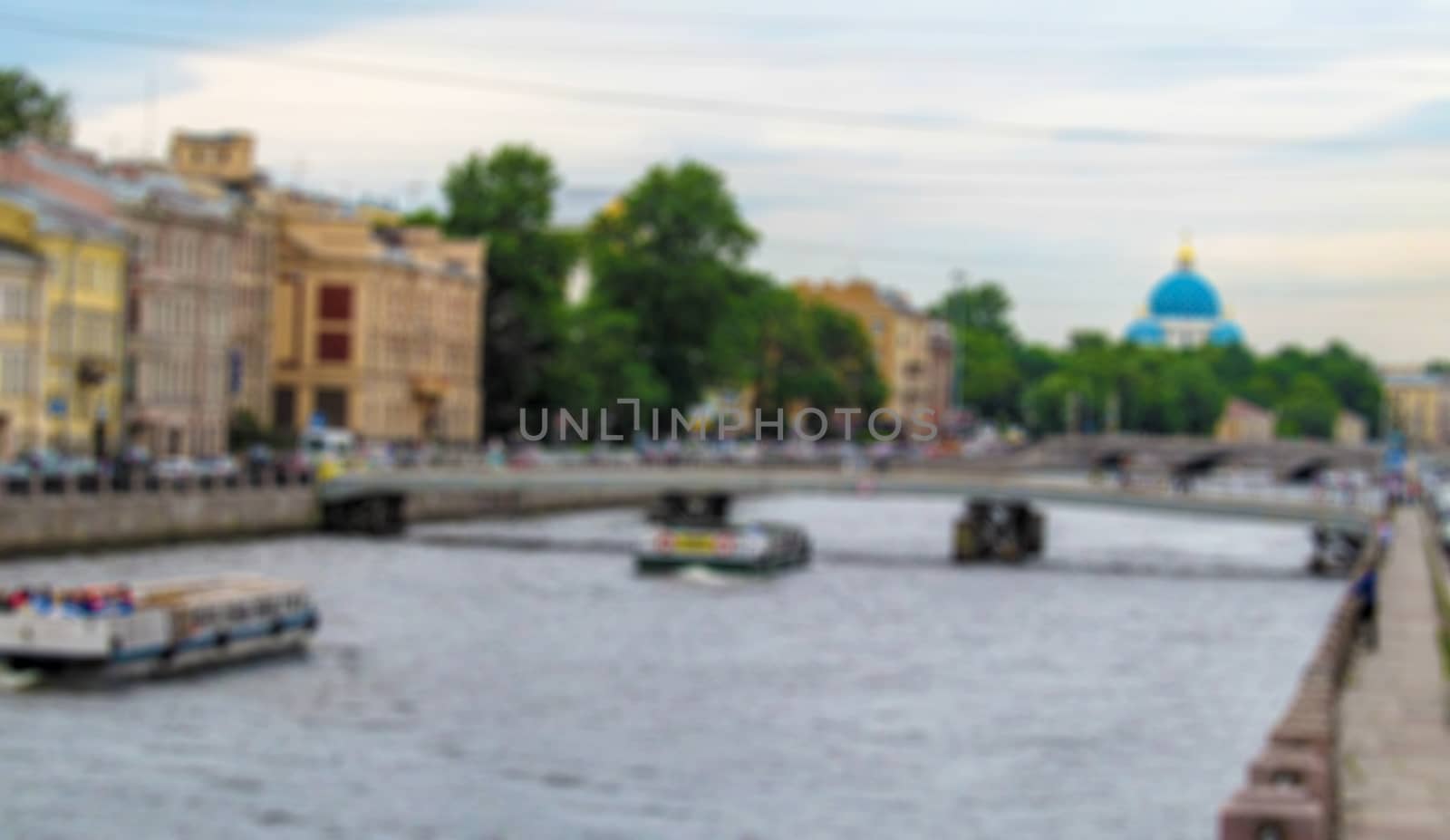 Urban landscape. Creative tourism theme with blur and bokeh for themed posters, banners and screensavers