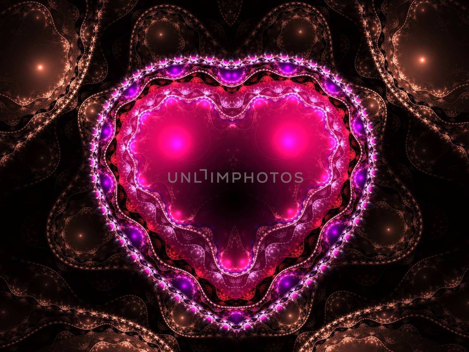 Valentines day sale background, flyers, invitation, posters, brochure, banners. Lacy valentine's day motive, fractal heart, digital art by NatalyArt