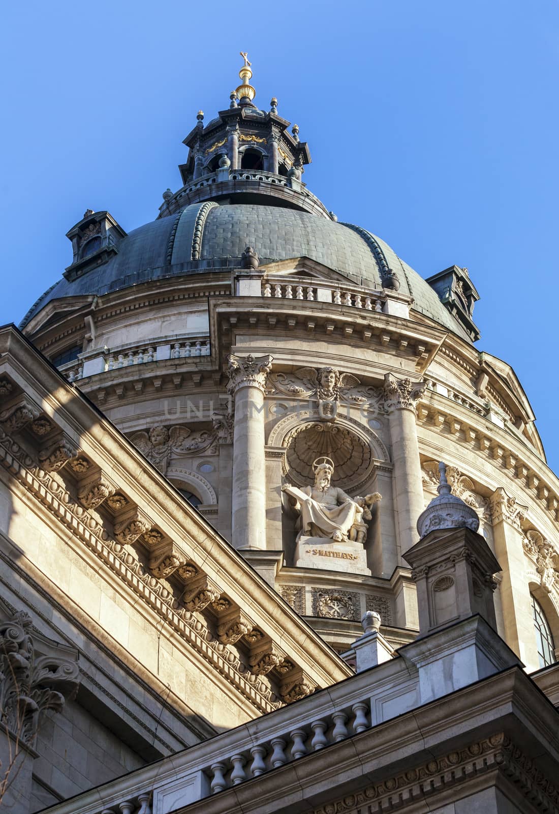 Dome of St. Stephen's Basilica in Budapest, Hungary