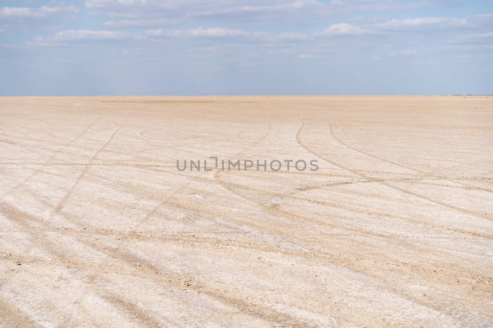 Dry sea endless sand beautiful clouds beautiful landscape estuary.. by andreonegin