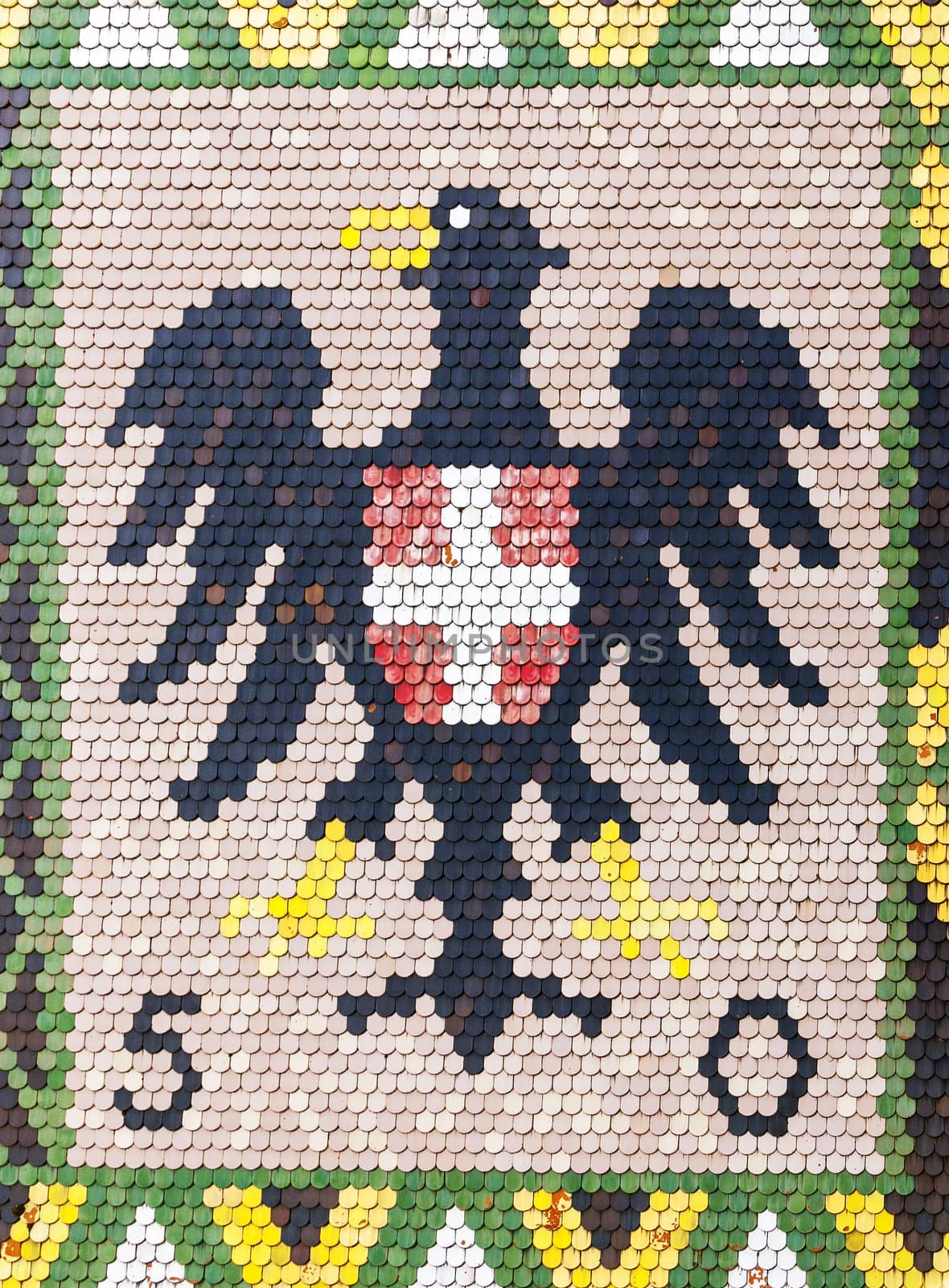 Austrian coat of arms on roof of Stephansdom cathedral, Vienna, Austria