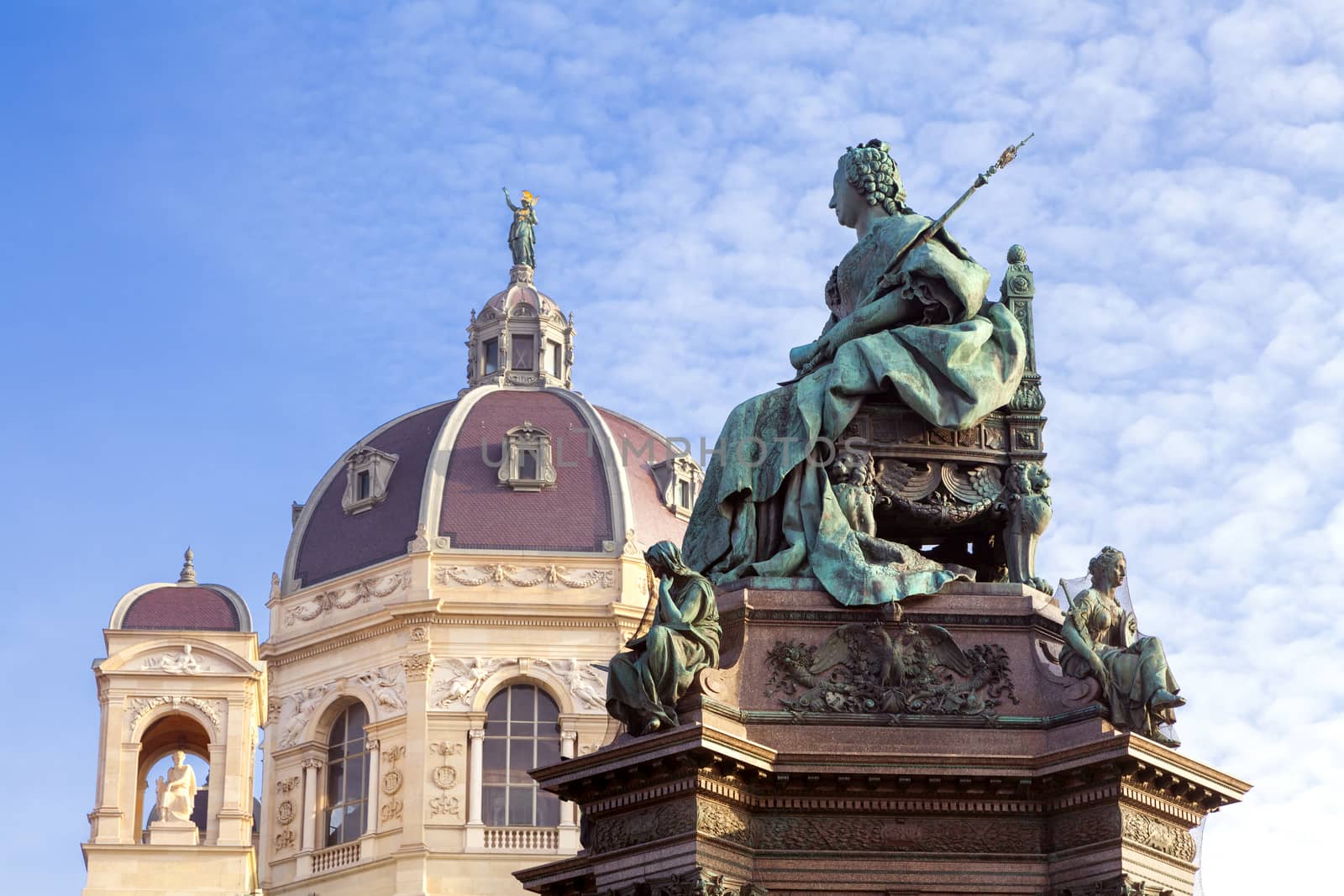 Monument of Empress Maria Theresia in front of Art History Museum in Vienna, Austria