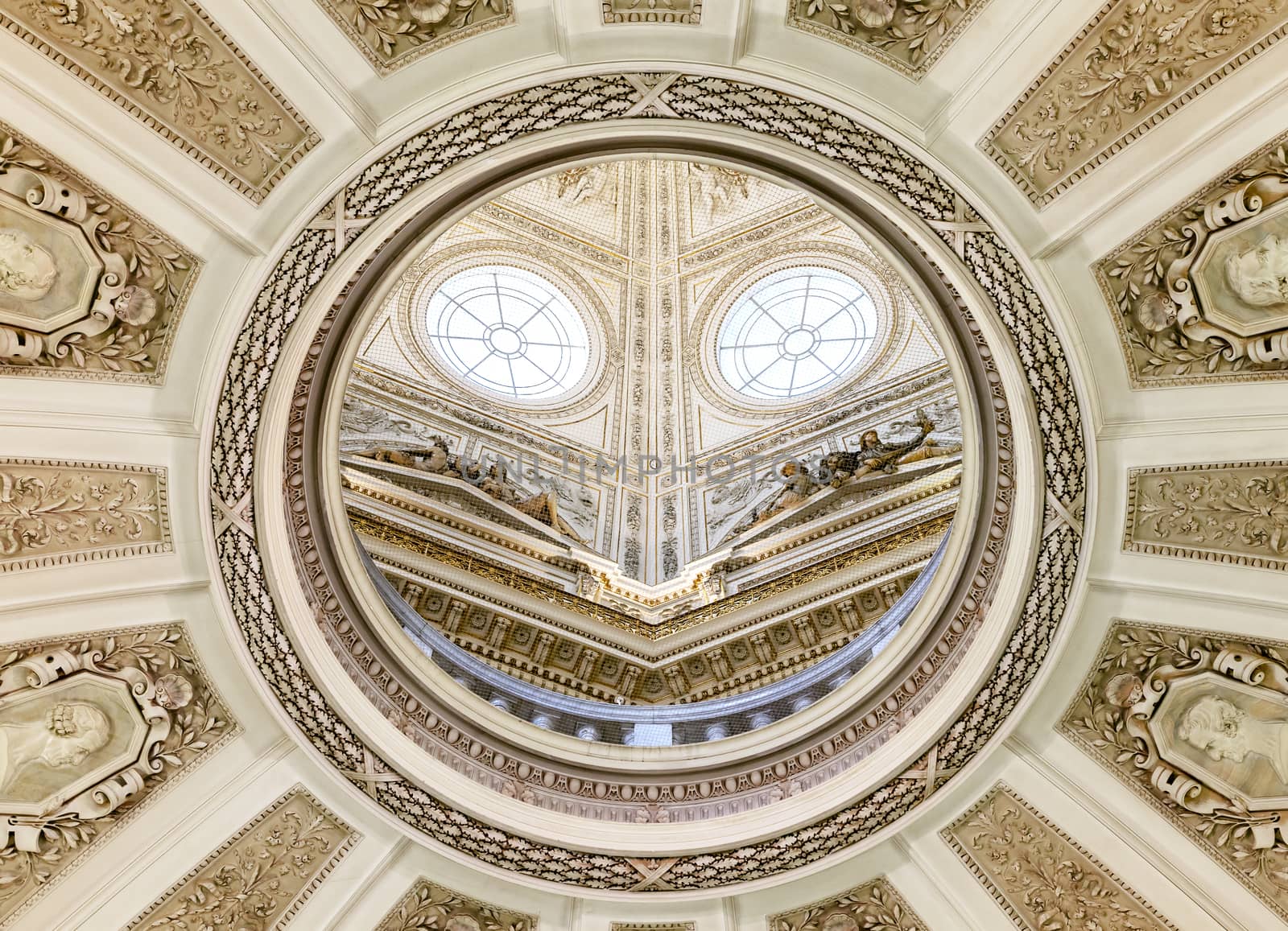 Vienna, AUSTRIA - FEBRUARY 17, 2015 - Ceiling of the Natural History Museum - Naturhistorisches Museum - in Vienna, Austria