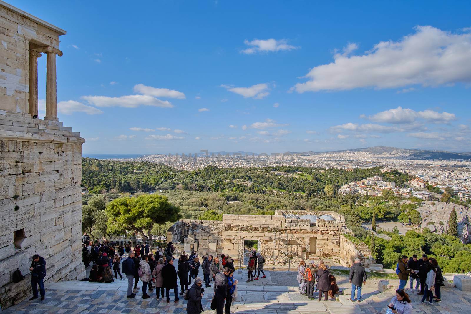 Athens, Greece - FEB 16, 2020 - Propylaea. The imposing entrance by EduardoMT