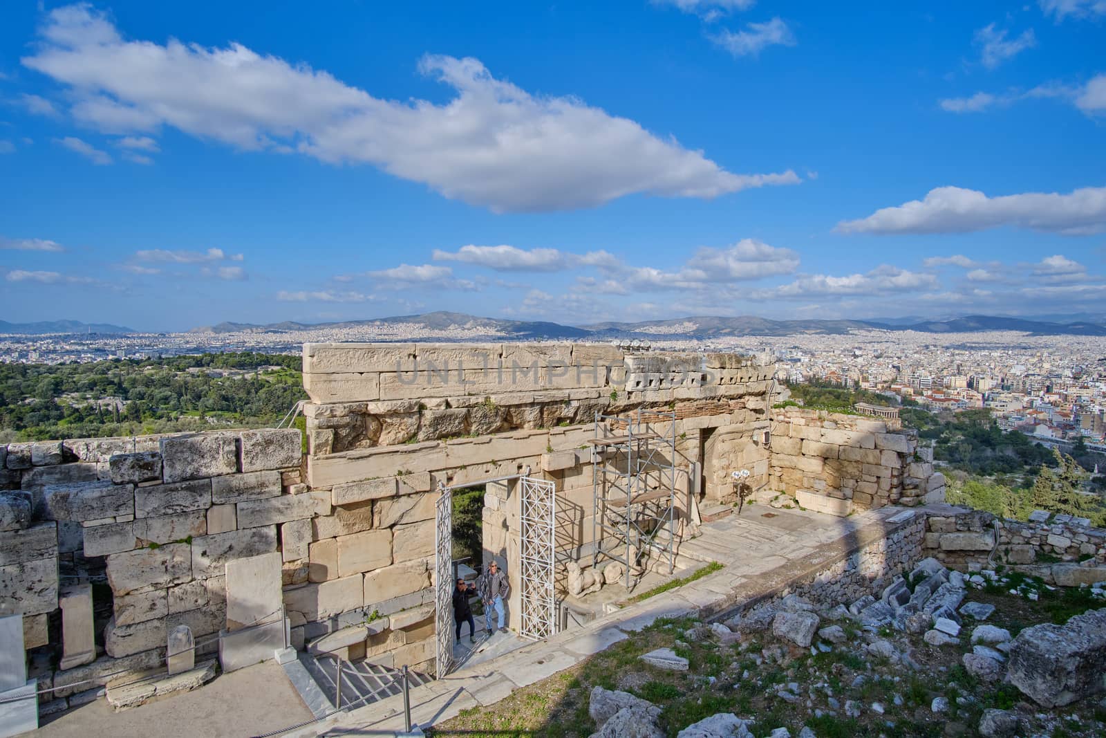 Athens, Greece - FEB 16, 2020 - Propylaea. The imposing entrance by EduardoMT