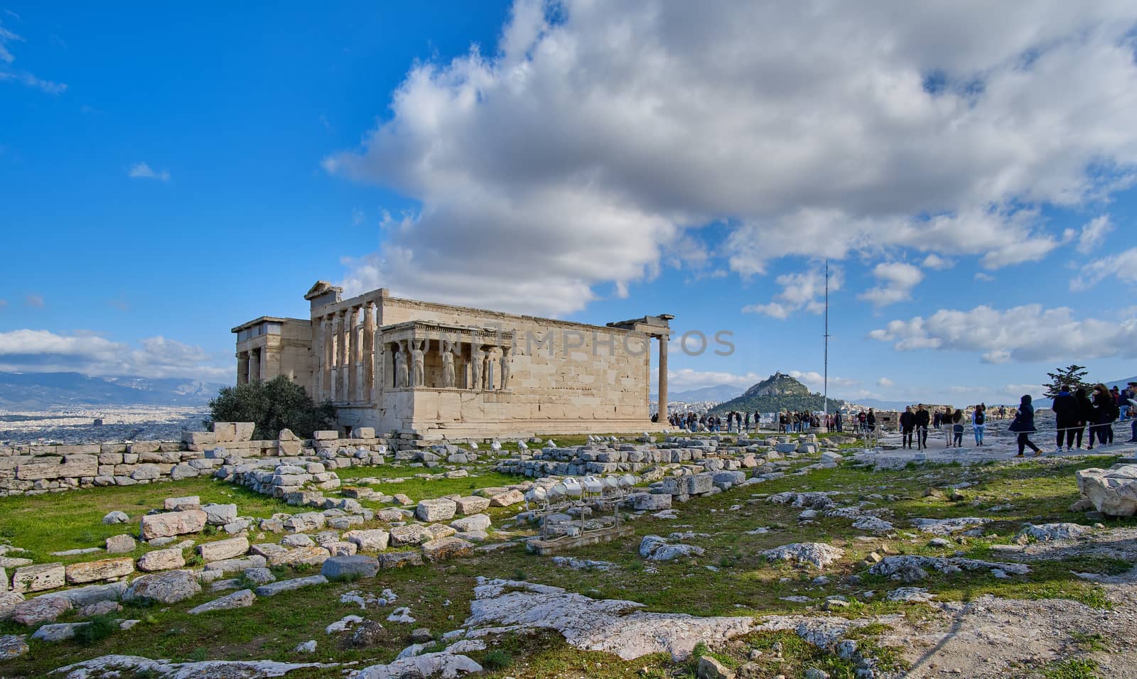 Athens, Greece - FEB 16, 2020 - Erecteion. Known temple in honor by EduardoMT