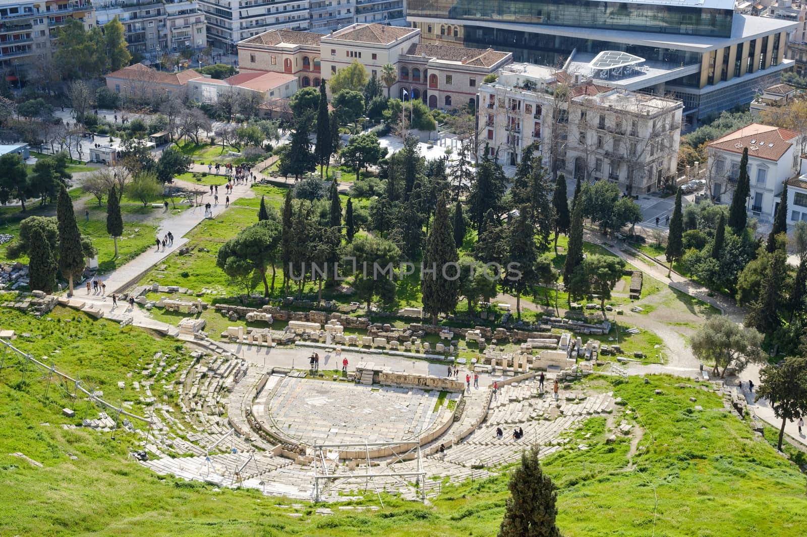 Panoramic view of the Theatre of Dionysus at the foot of Acropol by EduardoMT