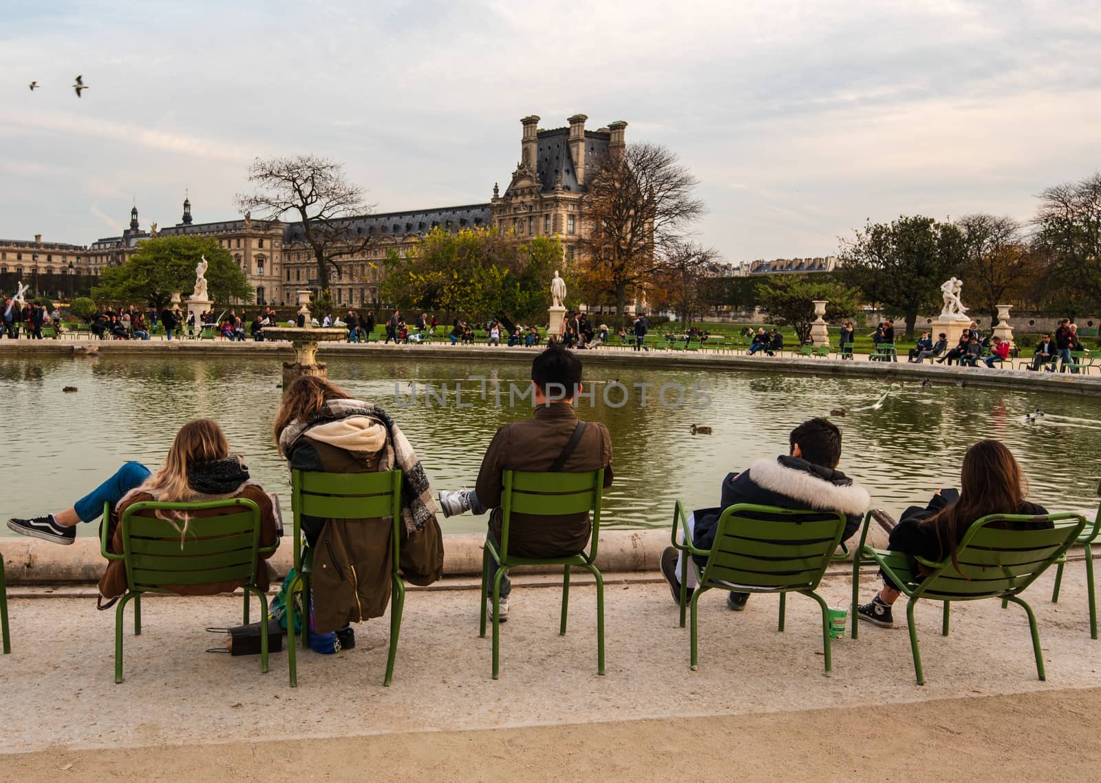 Relaxing in the Tuileries by jfbenning