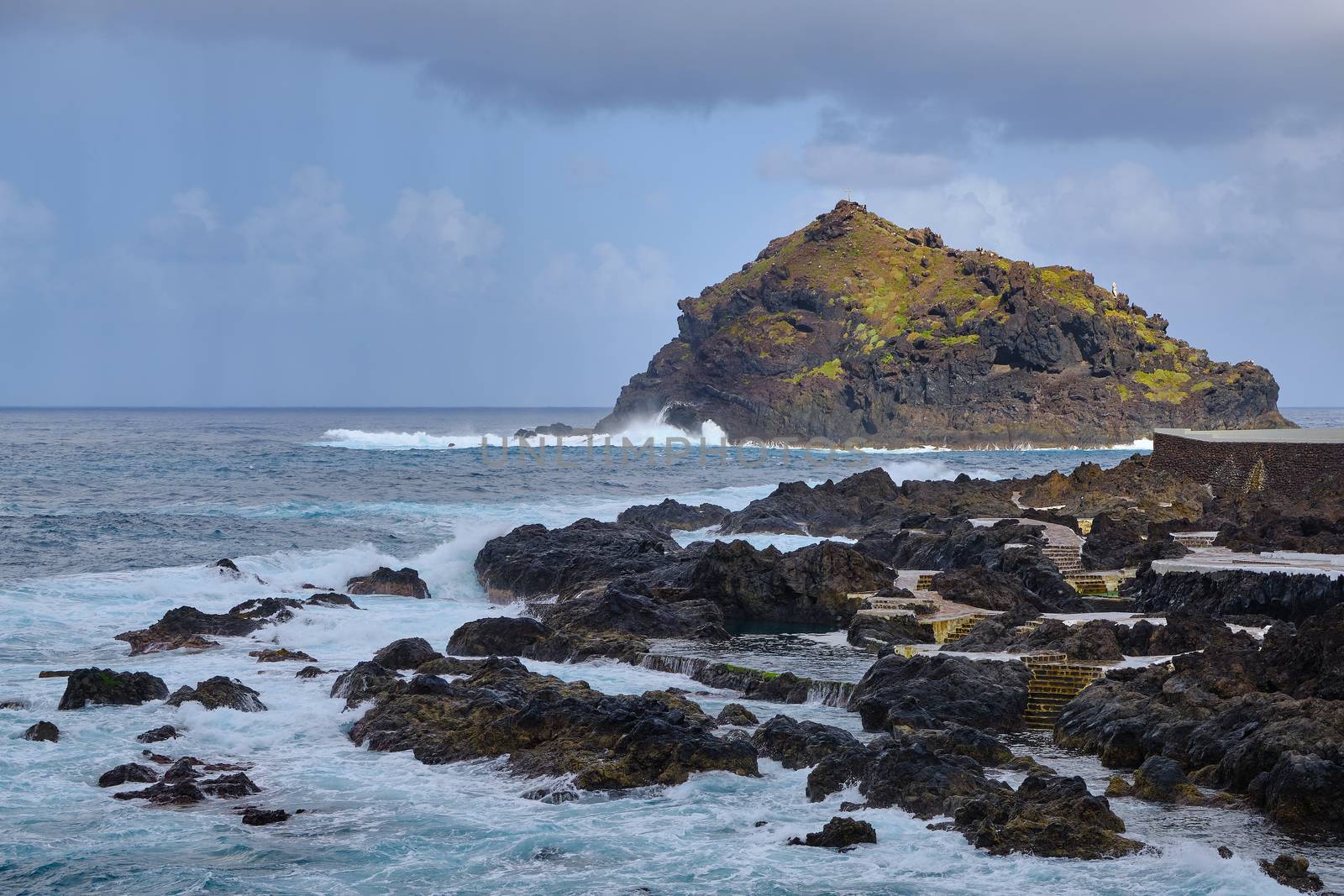 Natural pools in the village of Garachico on the canary island, Tenerife