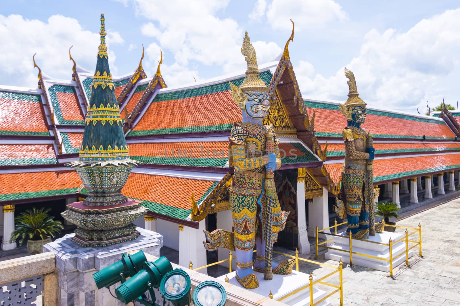 Wat Phra Kaew, Thailand Temple of the Emerald Buddha (officially known as Wat Phra Sri Rattana Satsadaram is regarded as the most important Buddhist temple in Thailand and is a tourist attraction and is a landmark of Thailand