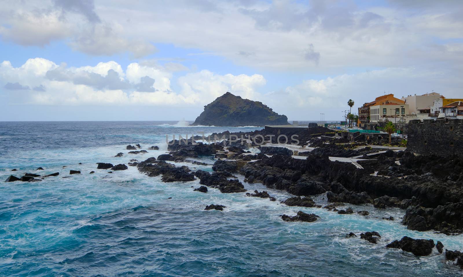 The village Garachico on the canary island tenerife