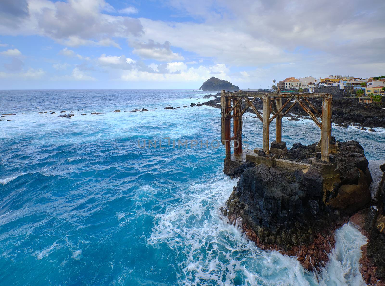 The village Garachico on the canary island tenerife