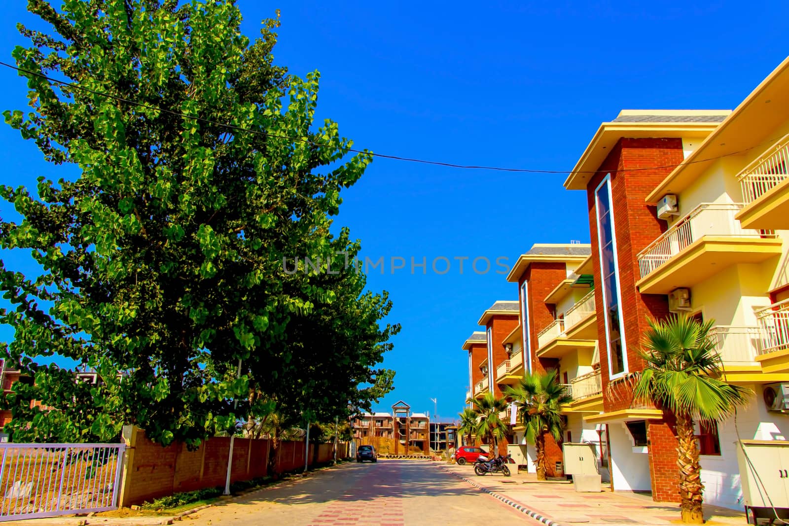 Ujjain, Madhya Pradesh, India,- june 2019 : view of an new constructed buildings in ujjain