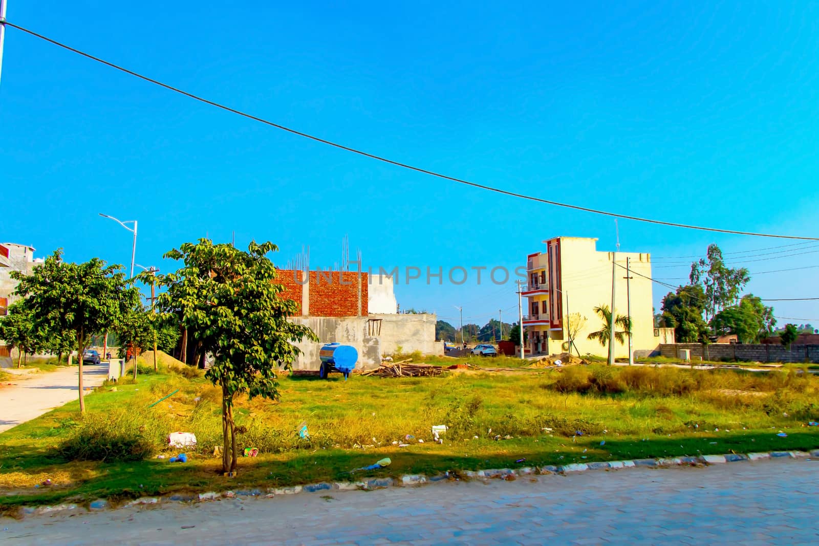 Ujjain, Madhya Pradesh, India,- june 2019 : view of an new constructed buildings in ujjain