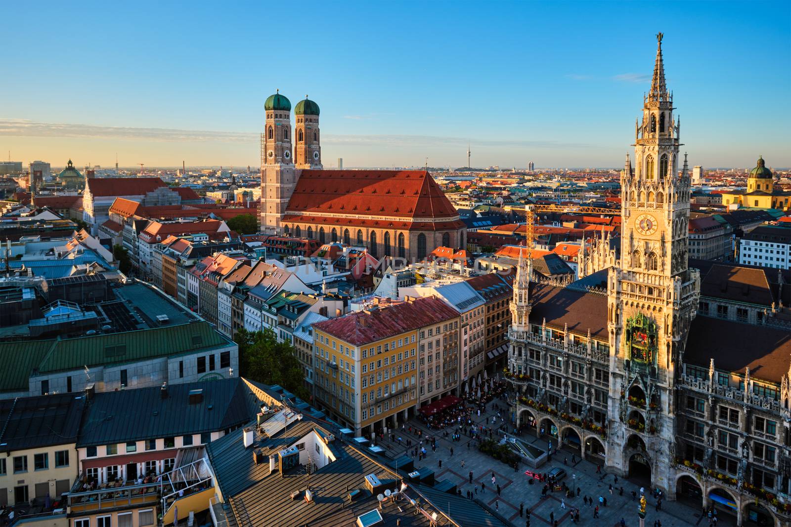 Aerial view of Munich, Germany by dimol