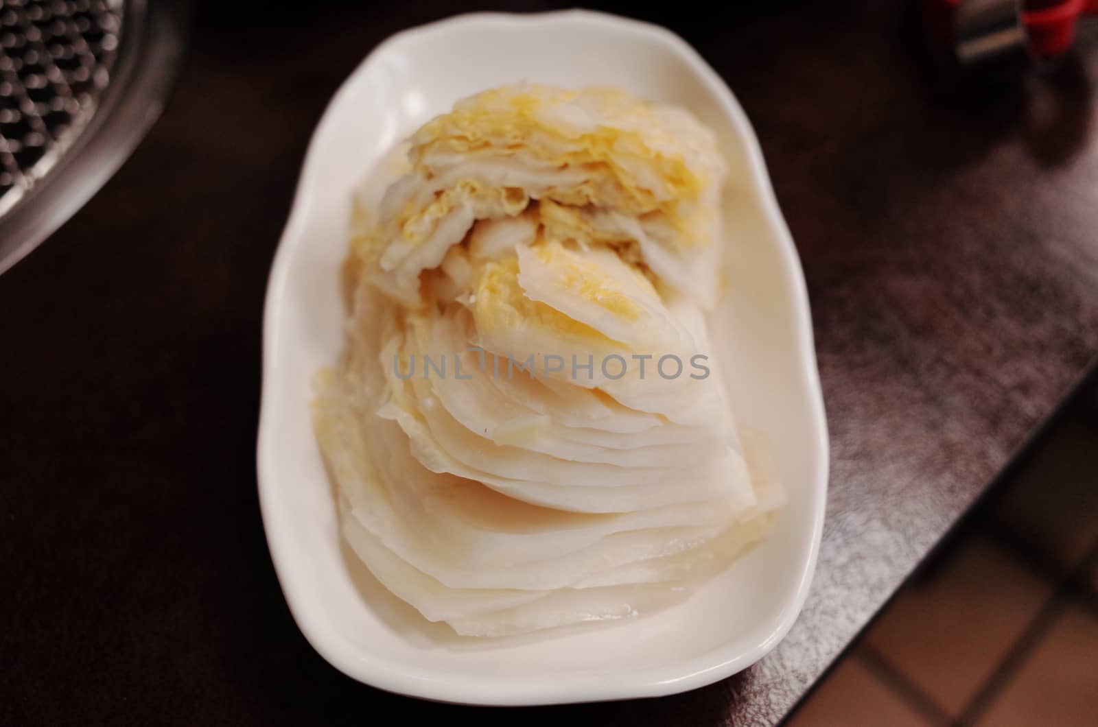 Korean food. White Kimchi (Baek Kimchi)