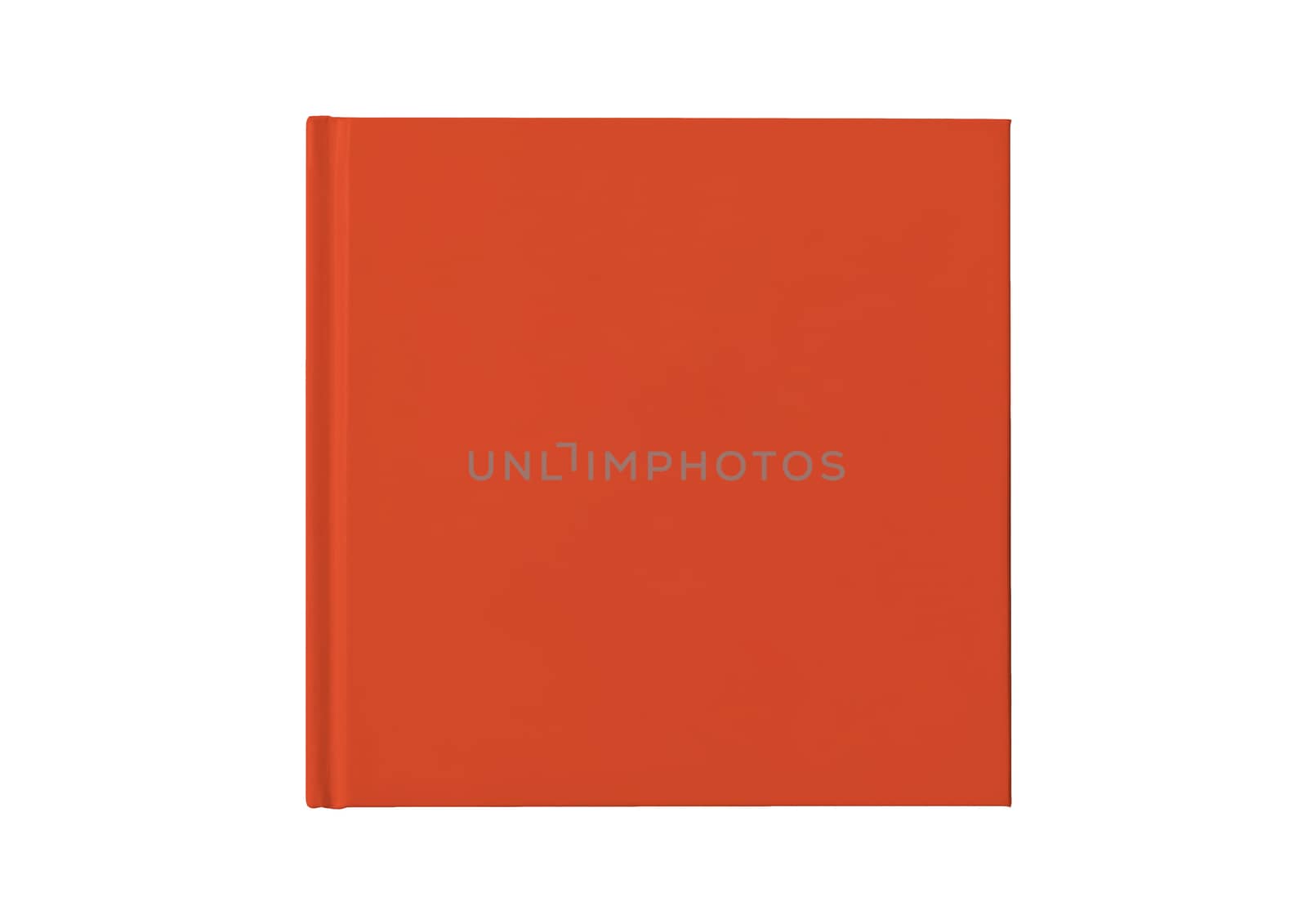 Red hardcover notebook isolated on white background