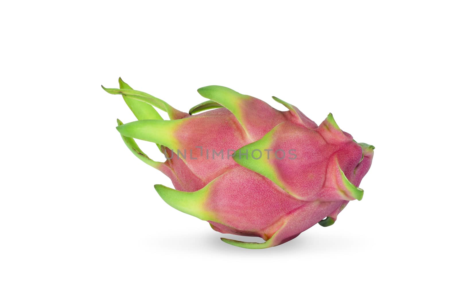 Fresh dragon fruit isolated on white background, Clipping path. by Muangngam