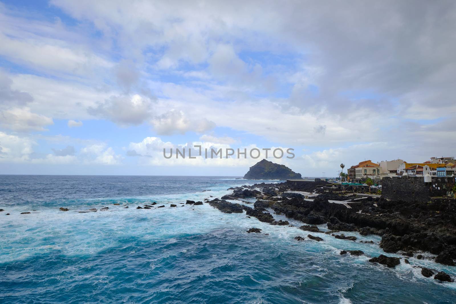 The village Garachico on the canary island tenerife