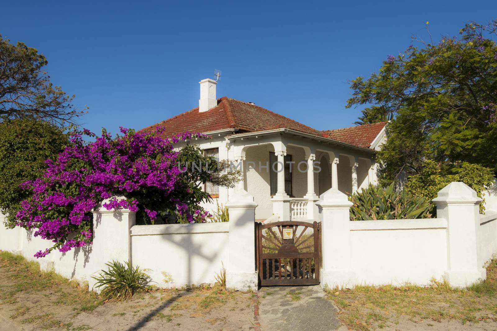 Typical cottage in the idyllic Claremont in Cape Town, South Africa.