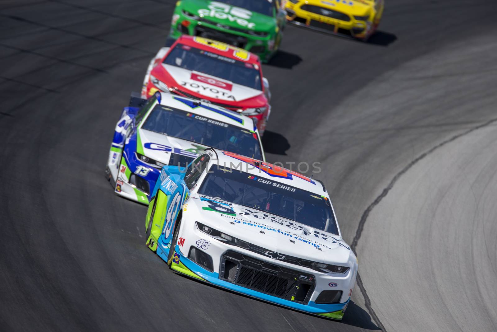 Darrell Wallace, Jr (43) races for the Quaker State 400 Presented by Walmart at Kentucky Speedway in Sparta, Kentucky.