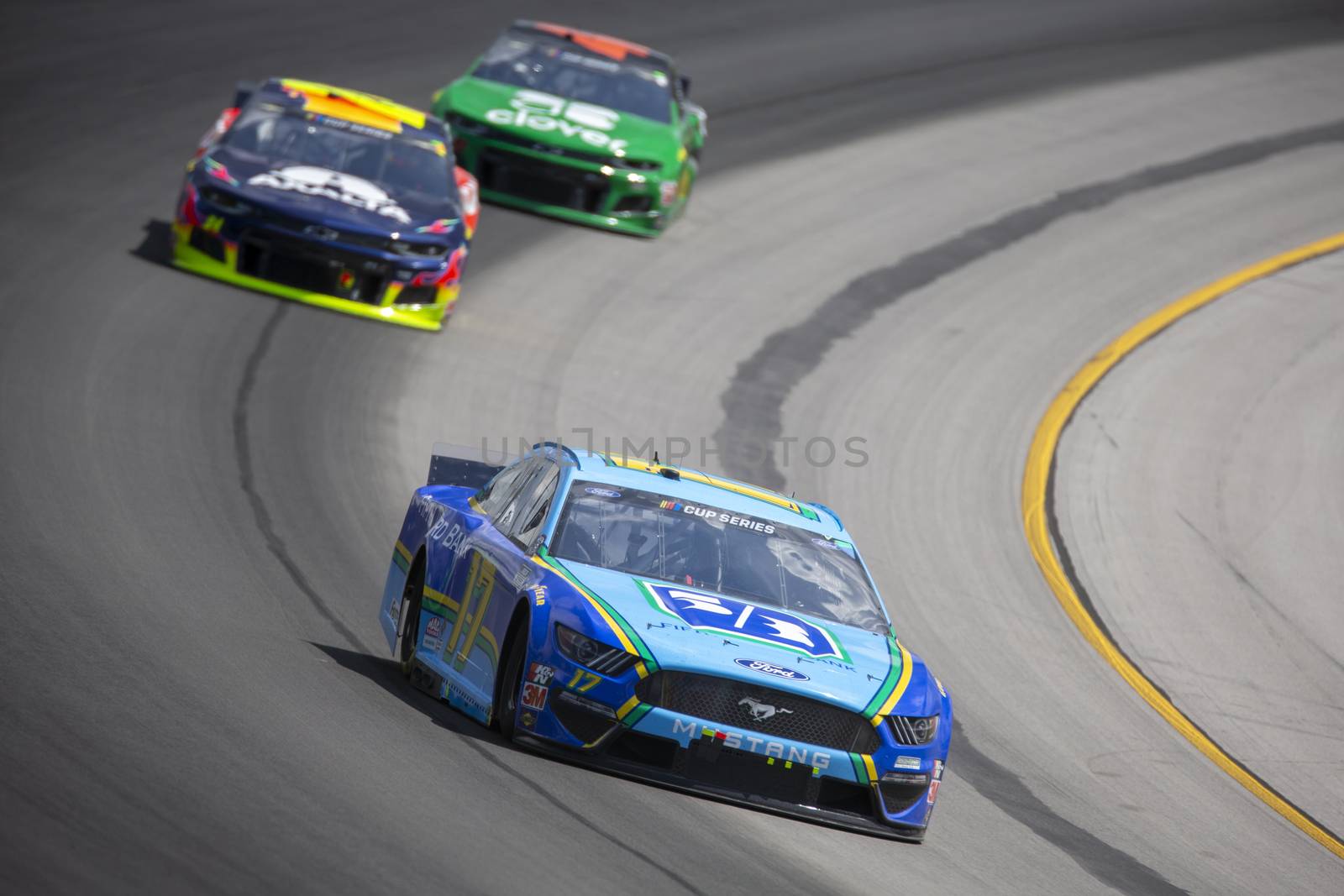 Chris Buescher (17) races for the Quaker State 400 Presented by Walmart at Kentucky Speedway in Sparta, Kentucky.